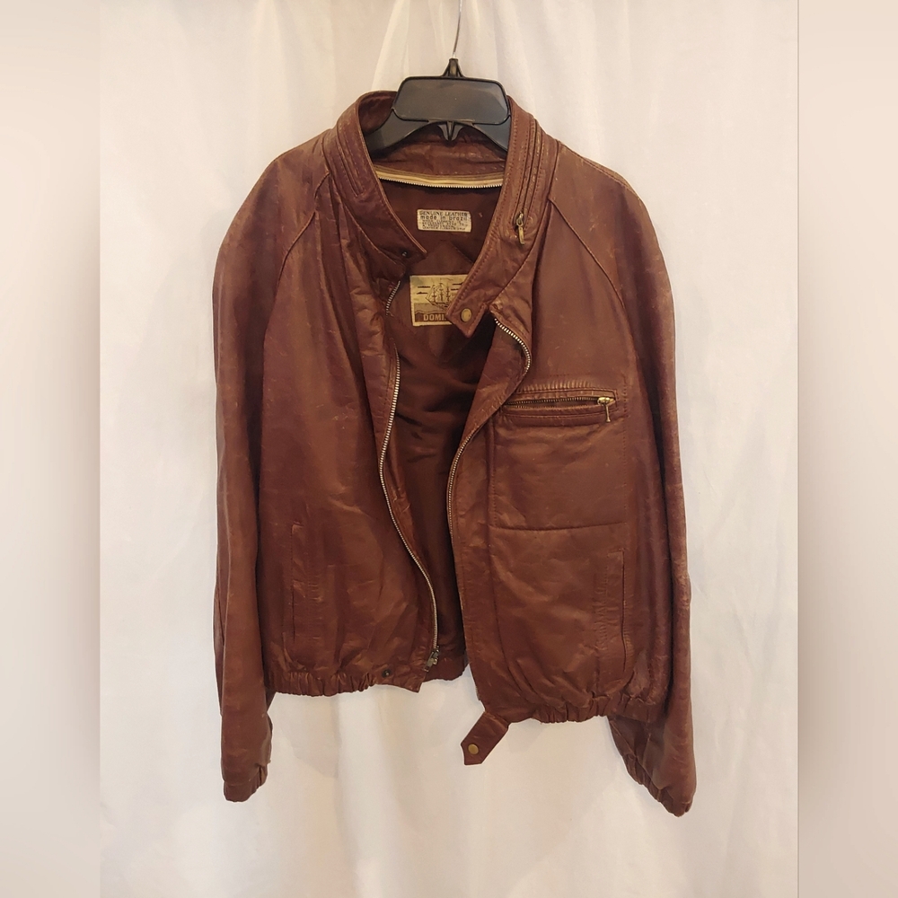Vintage Brown Leather Jacket